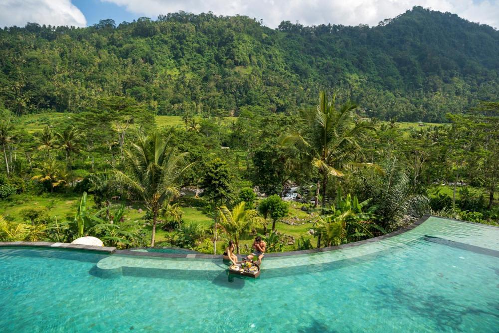 Отель Wapa Di Ume Sidemen Сидемен Экстерьер фото The resort's infinity pool